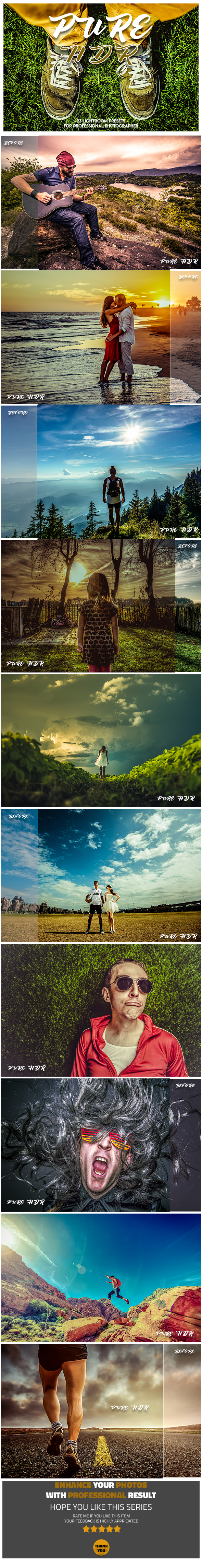 23 Pure HDR Lightroom Presets - Lightroom Presets Add-ons