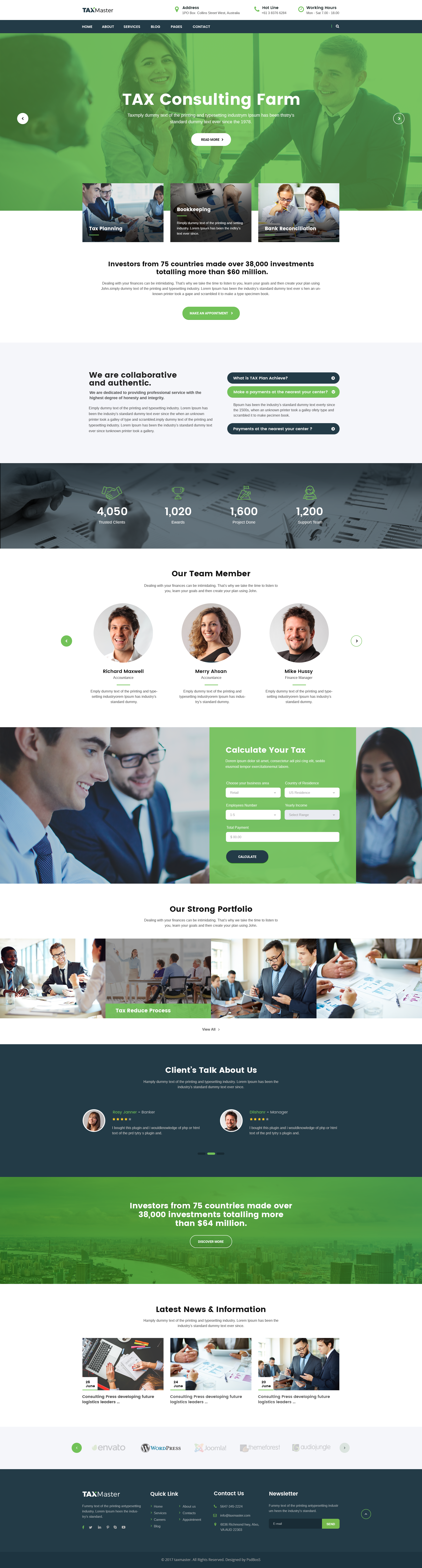 TAXMaster - Finance & Consulting  PSD Template