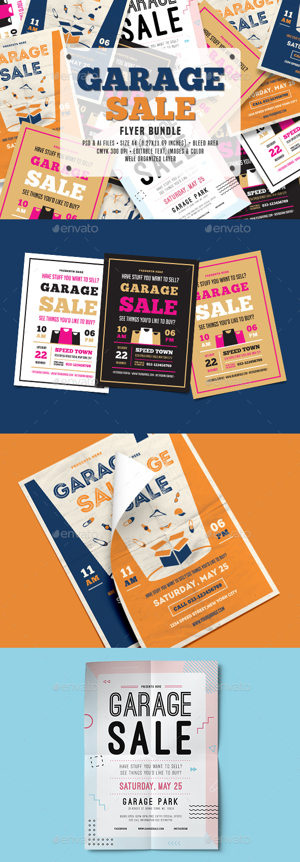 GraphicRiver Garage Sale Flyer Bundle 20629640 GraphicRiver Garage Sale Flyer Bundle 20629640