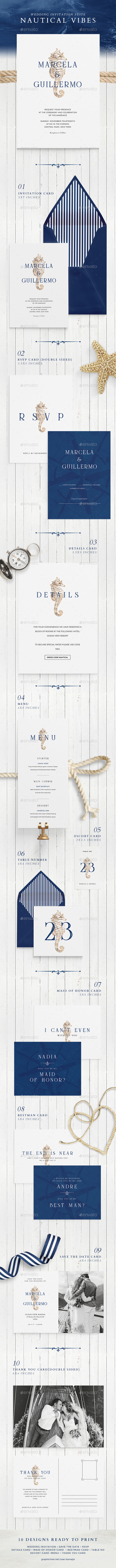 Wedding Invitation Suite - Nautical Vibes