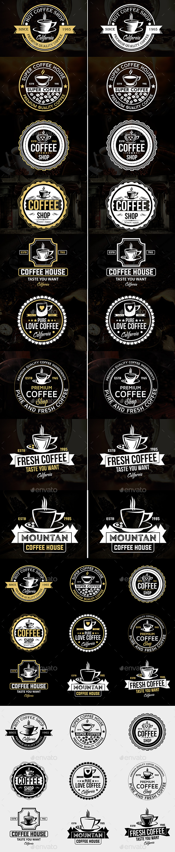 GraphicRiver Coffee Logo & Badge 20629733 GraphicRiver Coffee Logo & Badge 20629733