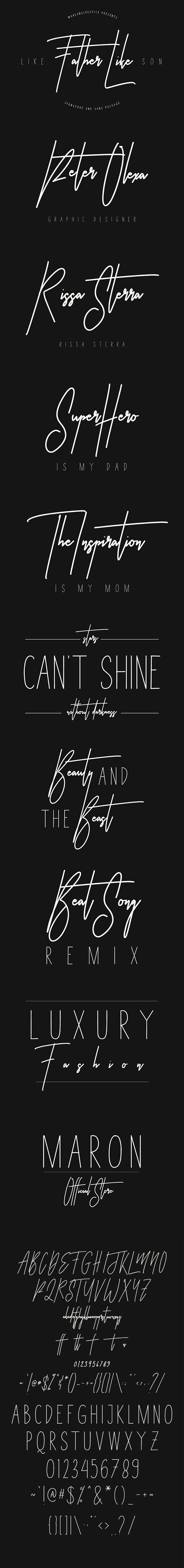 Like Father Like Son Typeface - Calligraphy Script