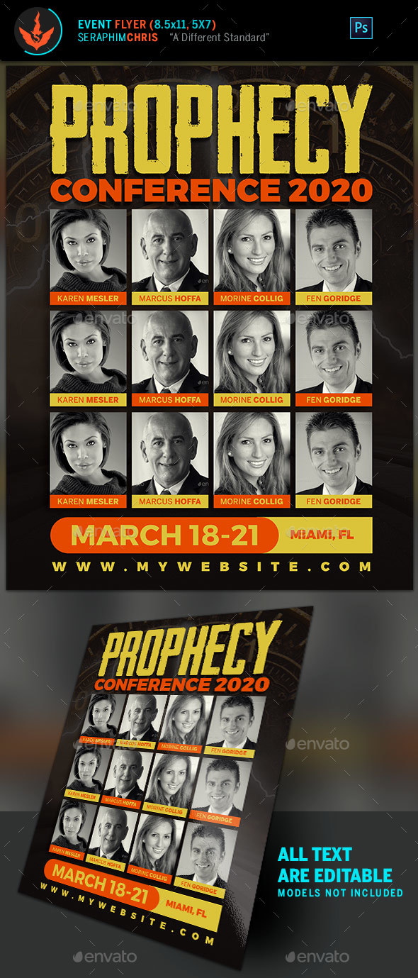 Prophecy Conference Church Flyer Template - Church Flyers