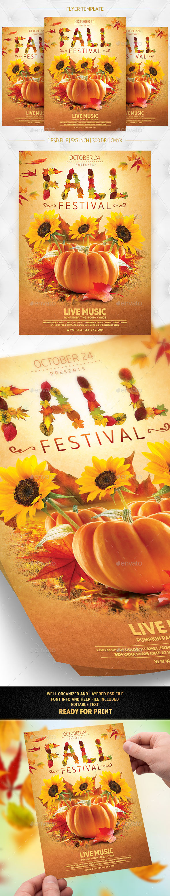 Fall Festival Flyer Template - Events Flyers