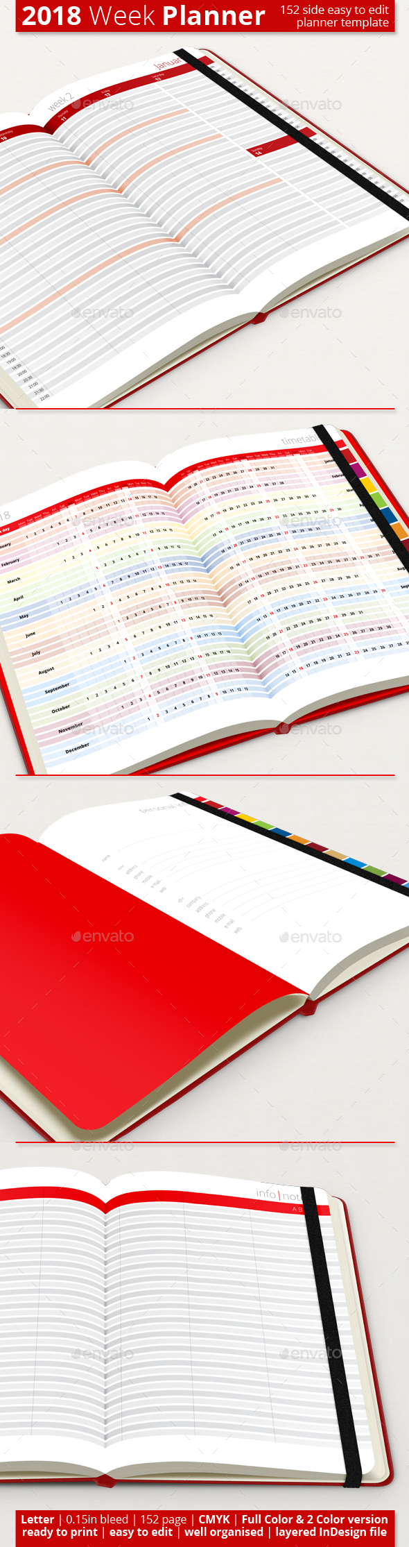 Weekly Planner 2018 - Calendars Stationery