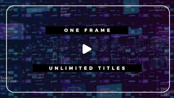 Universal FrameUnlimited Titles - VideoHive 20630790