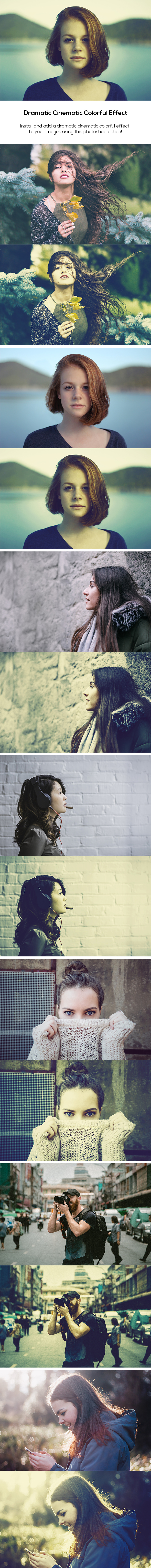 Dramatic Cinematic Colorful Effect - Photo Effects Actions