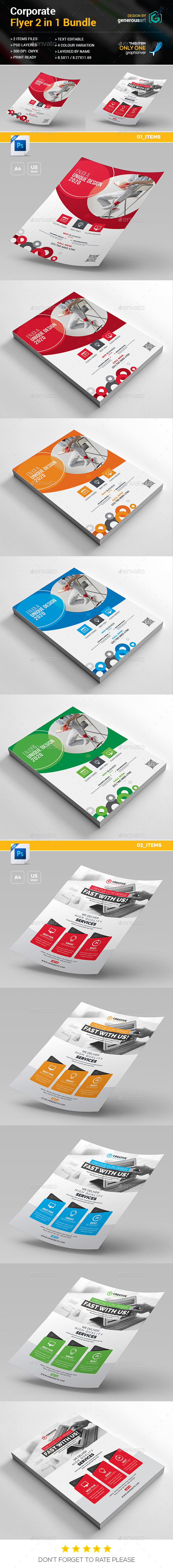 Flyer Bundle 2 in 1 - Corporate Flyers