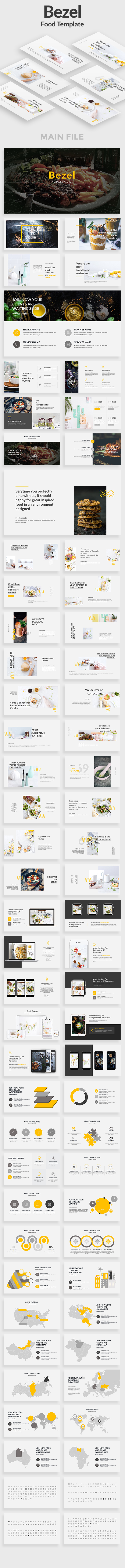 Bezel Food Keynote Template - Creative Keynote Templates