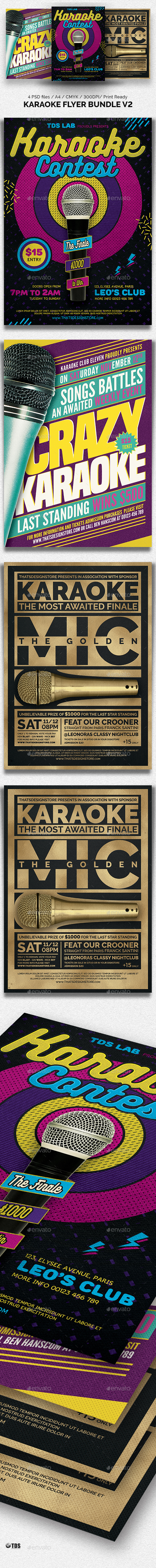 Karaoke Flyer Bundle V2 - Concerts Events