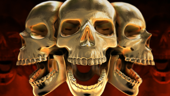 Golden Skull VJ loop alt