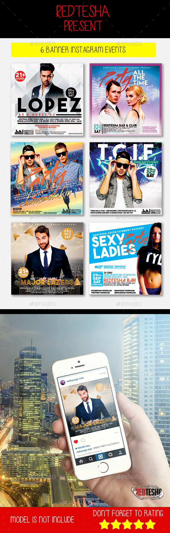 Instagram Banner Events - Banners & Ads Web Elements