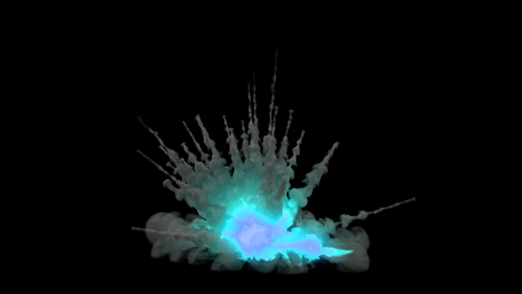 Bluish Spiky Alien Explosion