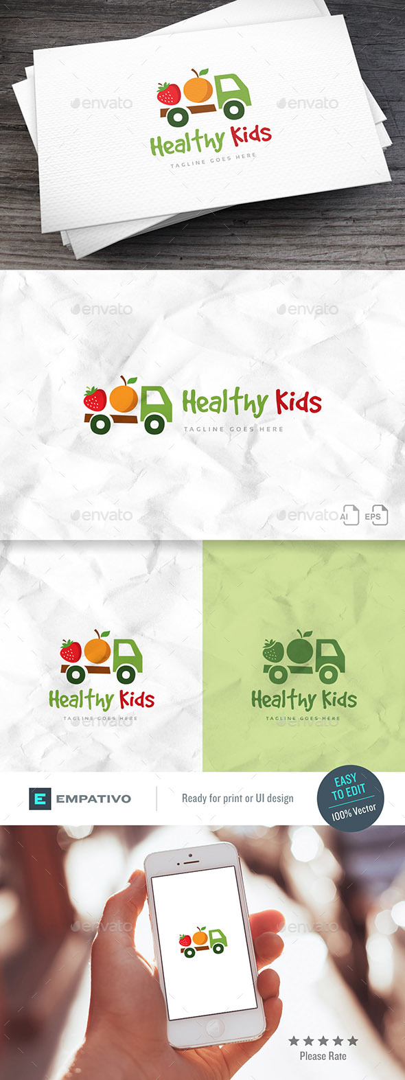 Healthy Kids Logo Template