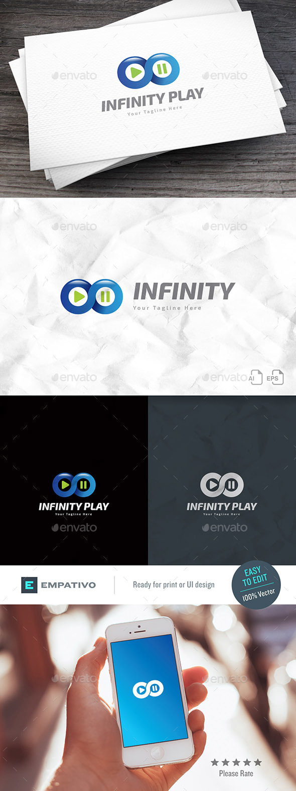 Infinity Play Logo Template - Symbols Logo Templates