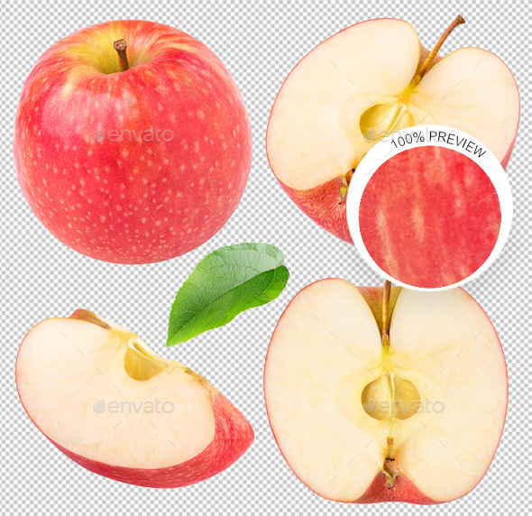 Collection of Isolated Apples - Food & Drink Isolated Objects