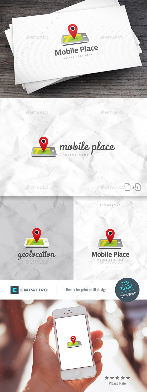 Mobile Place Logo Template - Objects Logo Templates