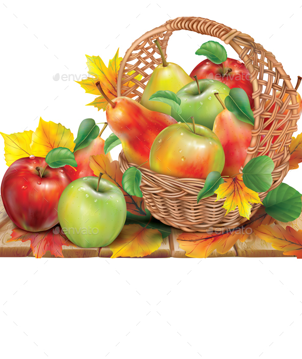 GraphicRiver Basket of Apples and Pears 20632924 GraphicRiver Basket of Apples and Pears 20632924