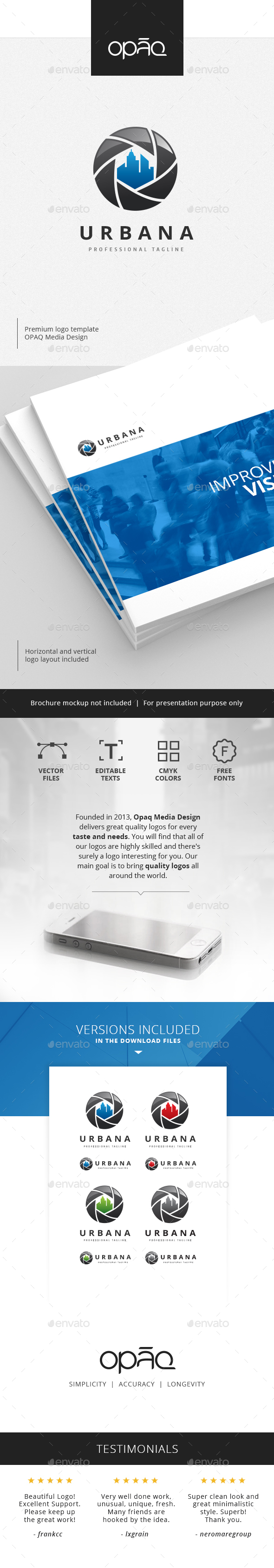 Urban City Focus Logo - Symbols Logo Templates