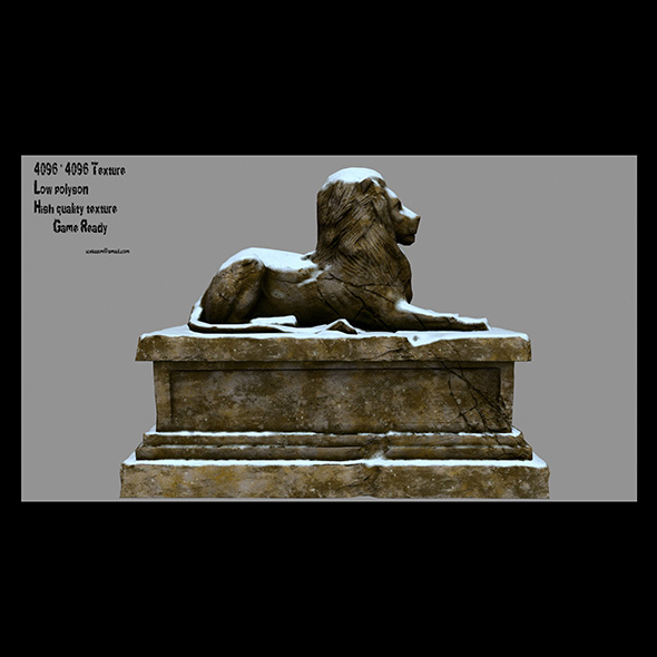 Lion Statue 1 - 3Docean 20633291