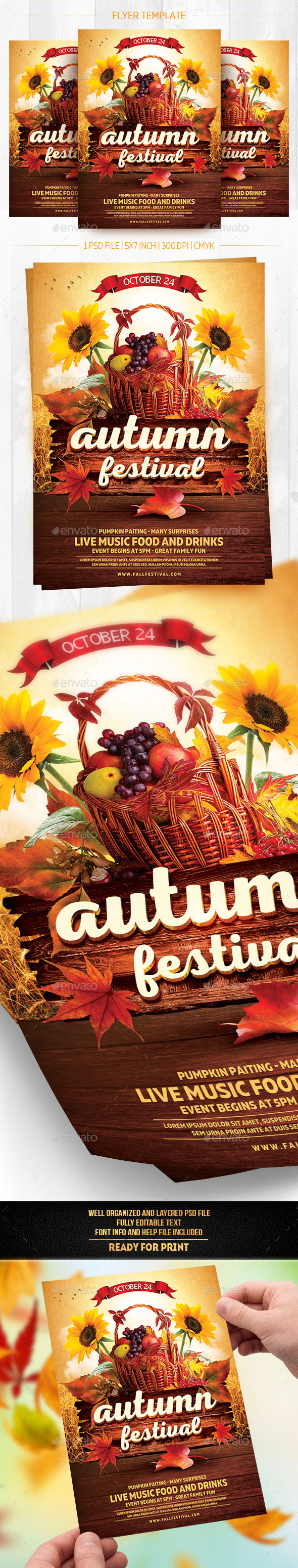 Autumn Festival Flyer Template - Flyers Print Templates
