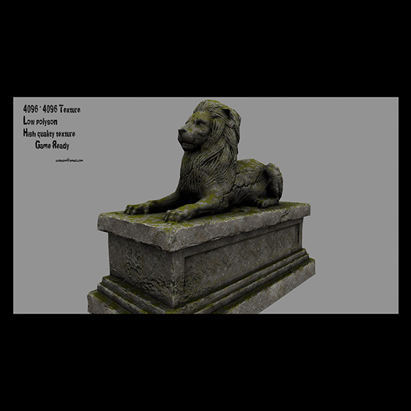 Lion Statue 2 - 3Docean 20633838