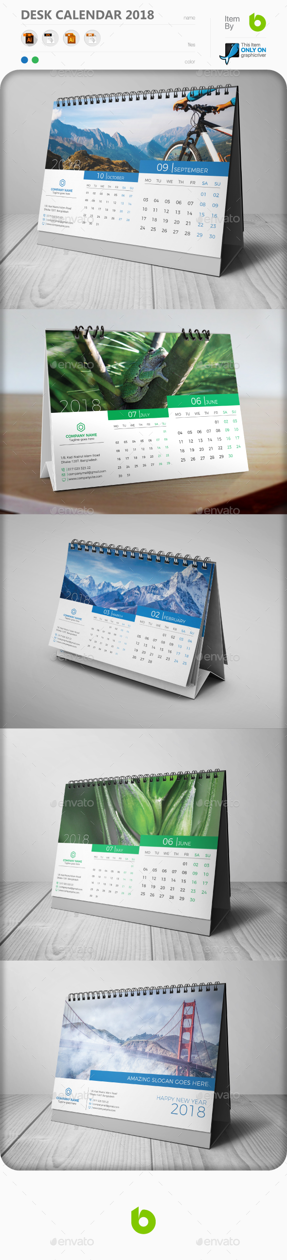 Desk Calendar 2018 - Calendars Stationery