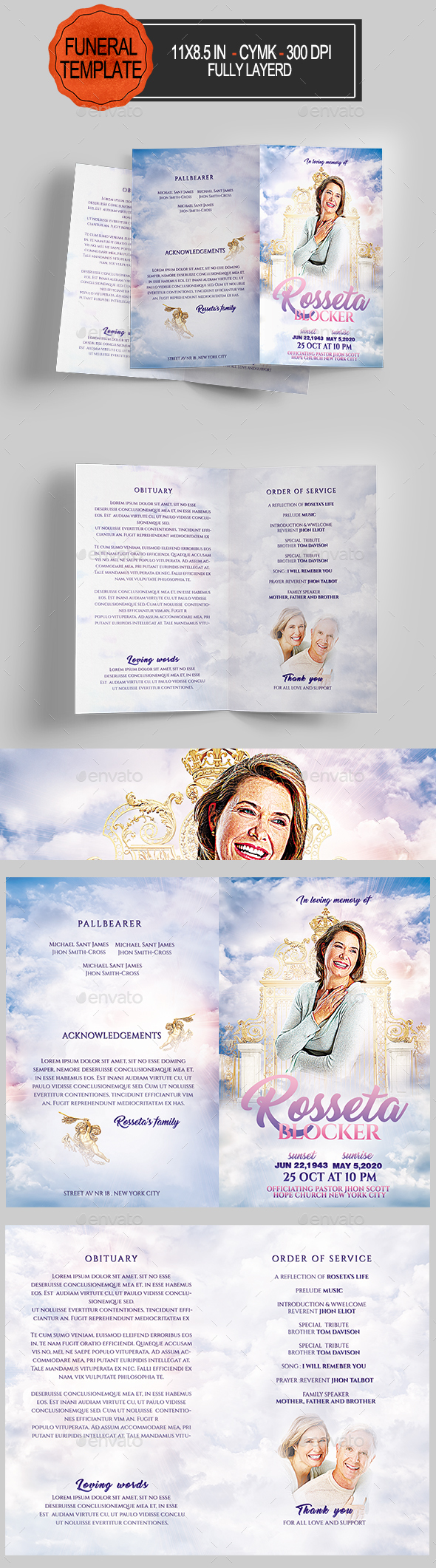 Funeral Program Template - Informational Brochures