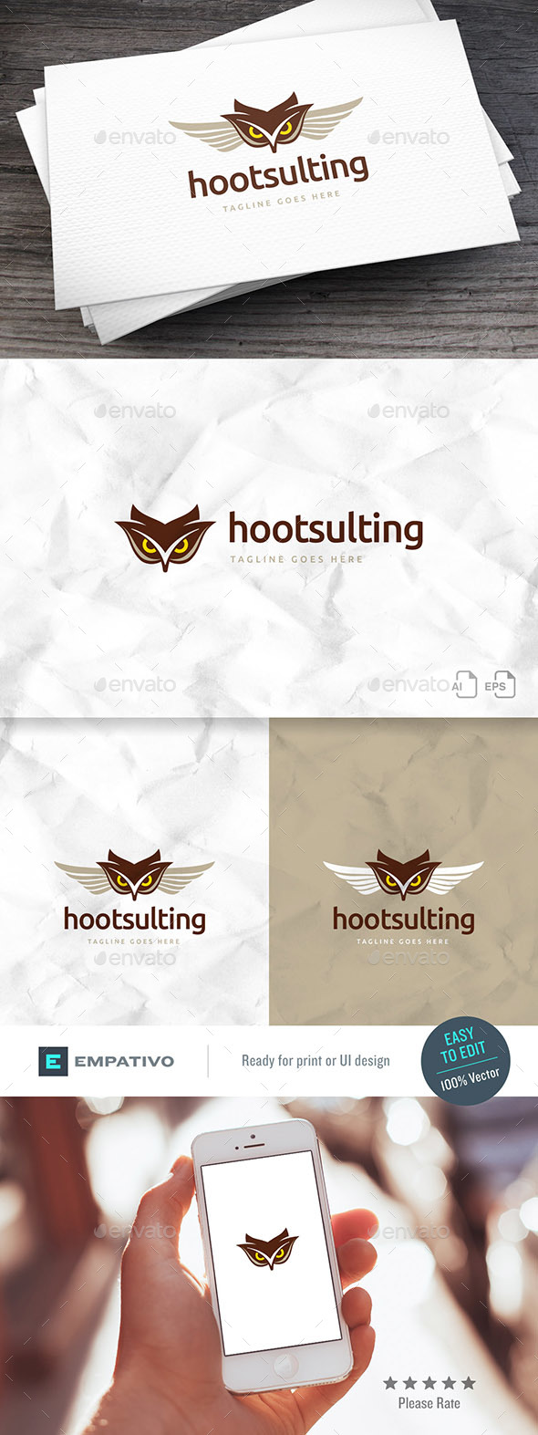 Hootsulting Logo Template Hootsulting Logo Template