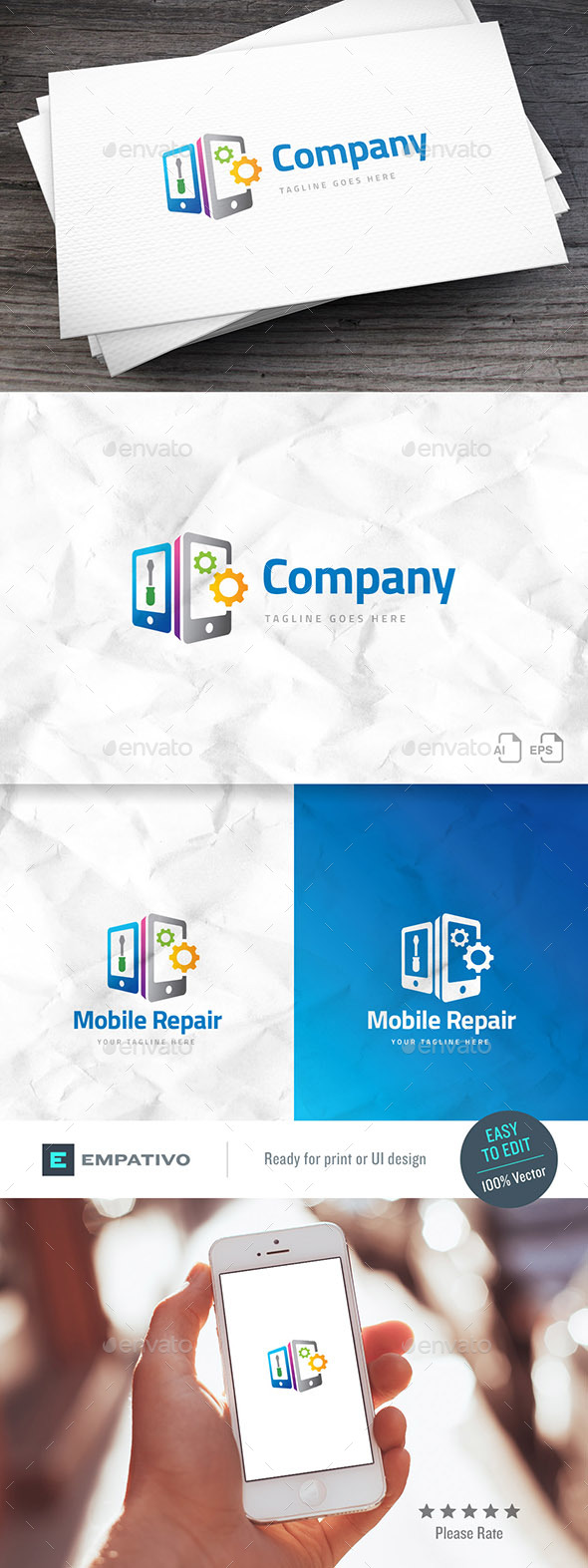 Mobile Repair Logo Template - Objects Logo Templates