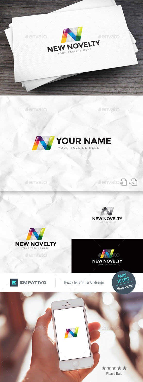 New Novelty Letter N Logo Template - Letters Logo Templates