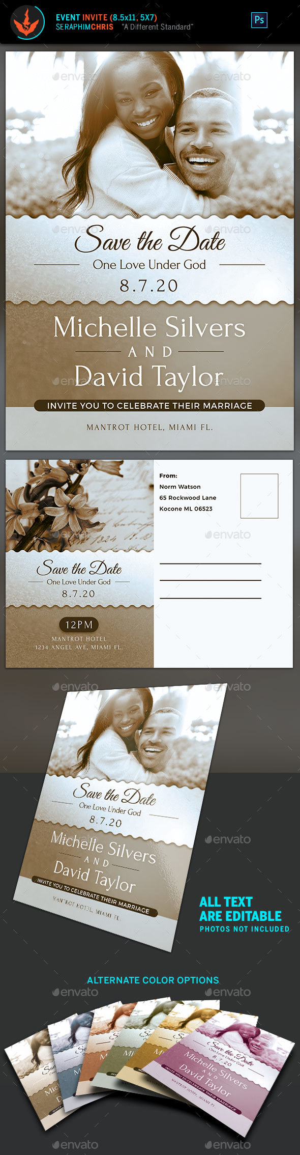 Vintage Wedding Invite Template