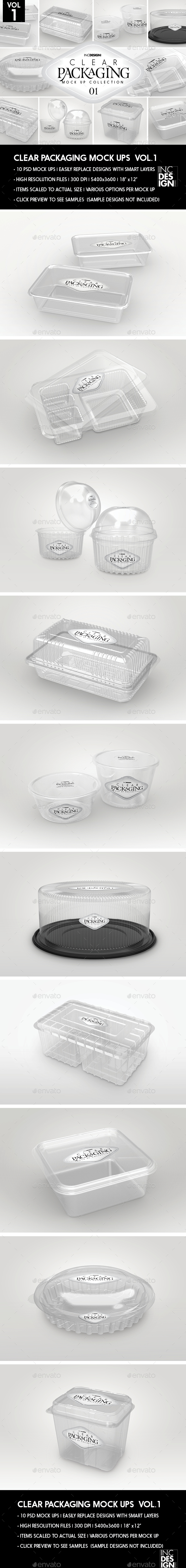 Clear Packaging MockUps 01 - Packaging Product Mock-Ups