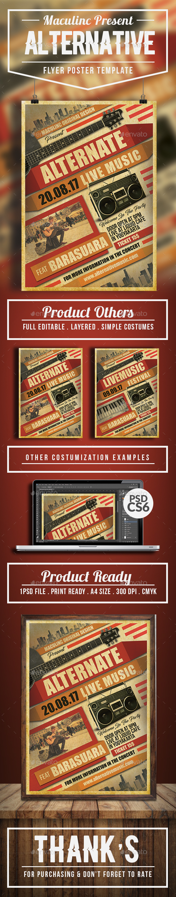 Alternative Flyer/Poster Vol.13 - Concerts Events