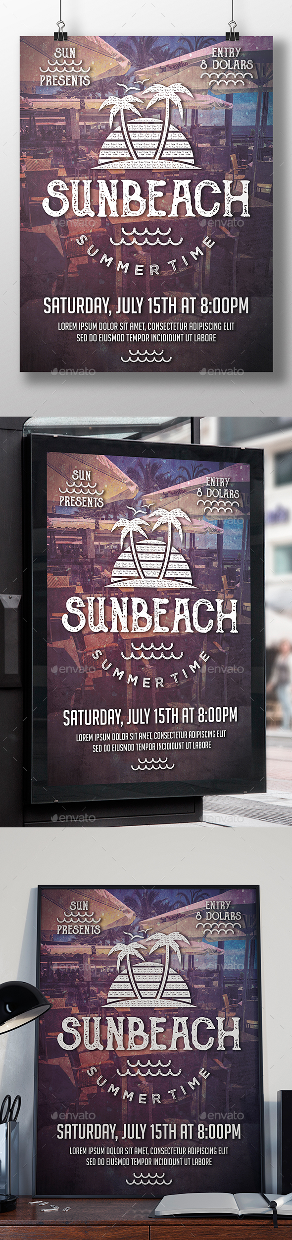 Sun Beach Fest Flyer Template - Clubs & Parties Events