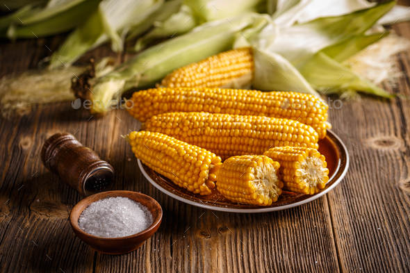 Boiled corn - Stock Photo - Images
