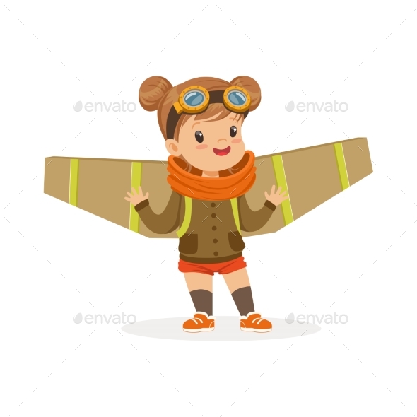 Girl in Pilot Costume - People Characters