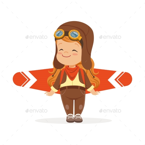Boy in Pilot Costume Playing - People Characters