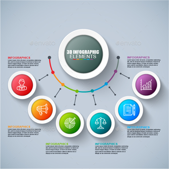 Business 3d infographics