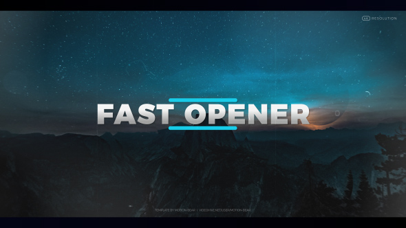 Fast Opener - VideoHive 20643708