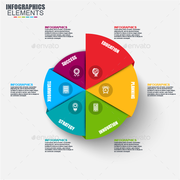 3D Business Diagram Infographic