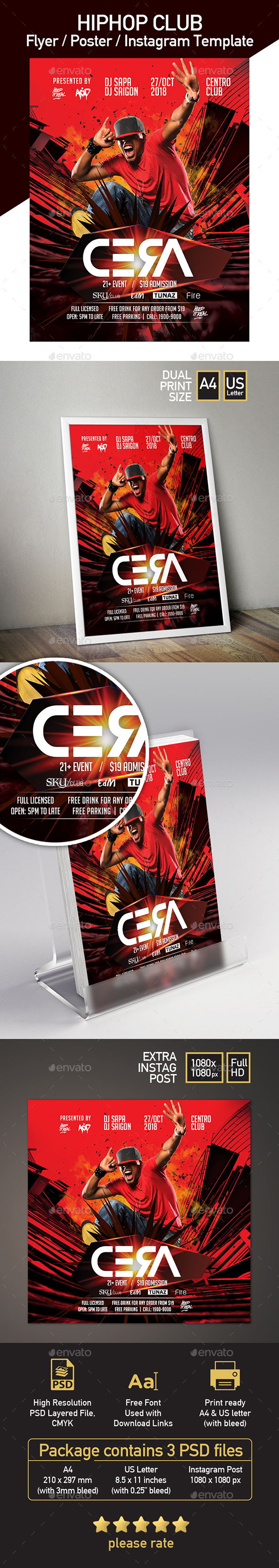 GraphicRiver Hiphop Club Party Flyer Set of 3 Templates 20643942 GraphicRiver Hiphop Club Party Flyer Set of 3 Templates 20643942