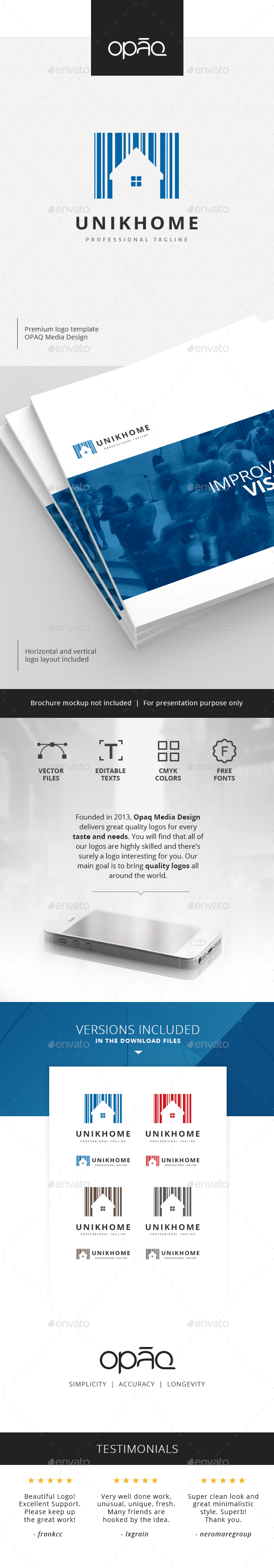 Barcode Home Logo - Logo Templates