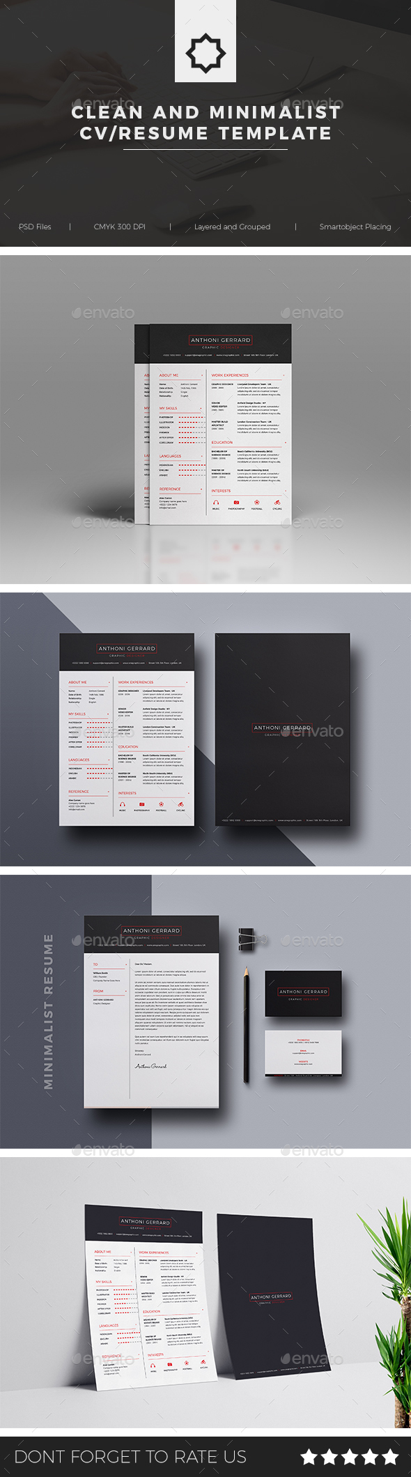 Clean and Minimalist CV / Resume Template