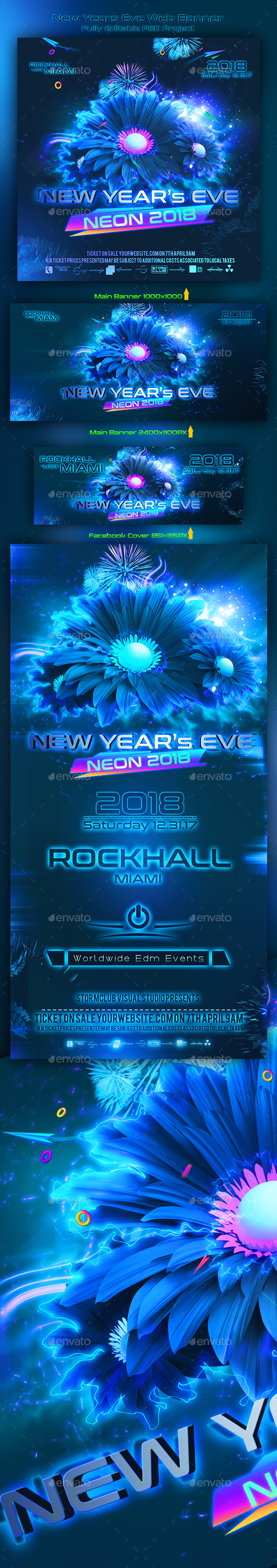 New Years Eve Web Banner - Miscellaneous Social Media