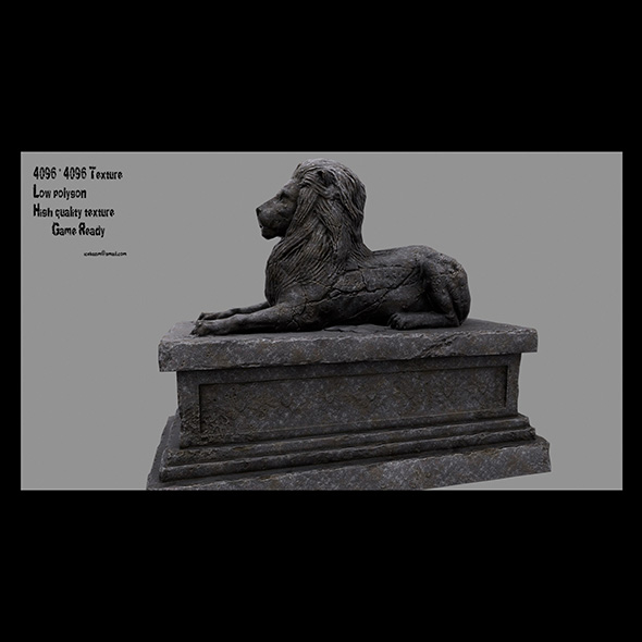 Lion Statue 4 - 3Docean 20644707