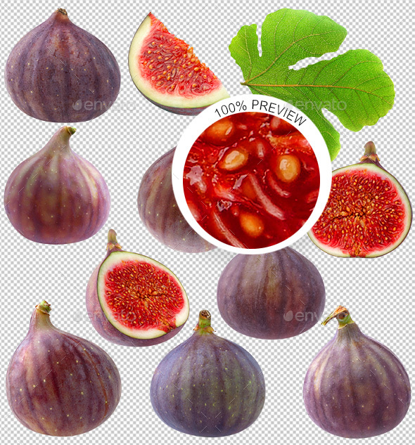 Collection of Isolated Fig Fruits - Food & Drink Isolated Objects