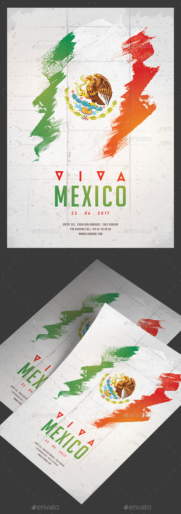Viva Mexico Party Flyer - Clubs & Parties Events