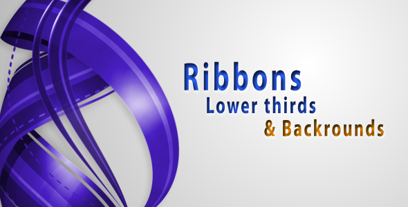 RIBBONS Lower thirds & Backgrounds AE project