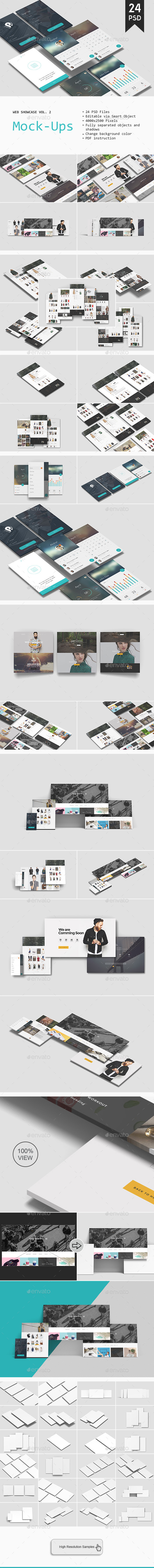 Web Showcase Mockup Vol. 2 - Website Displays